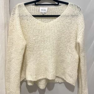 White Cropped Sweater